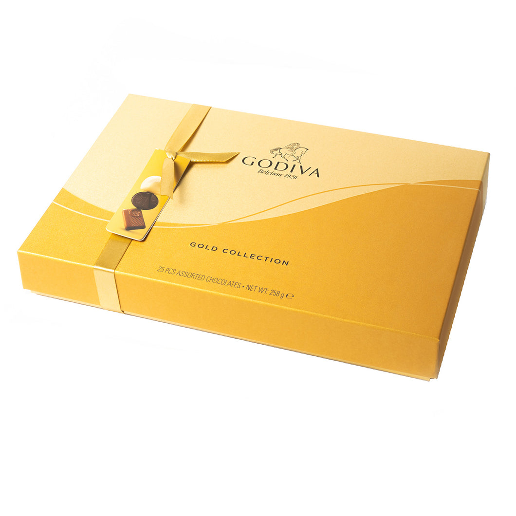 Assorted Chocolate Gold Gift Box, 25 pieces